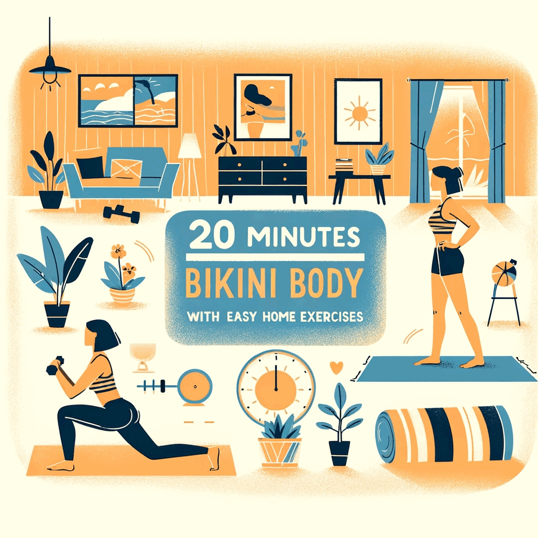 20 minutter Bikini Body med 6 lette hjemøvelser